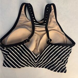 Kona Sol black & white stripped Tankini Top